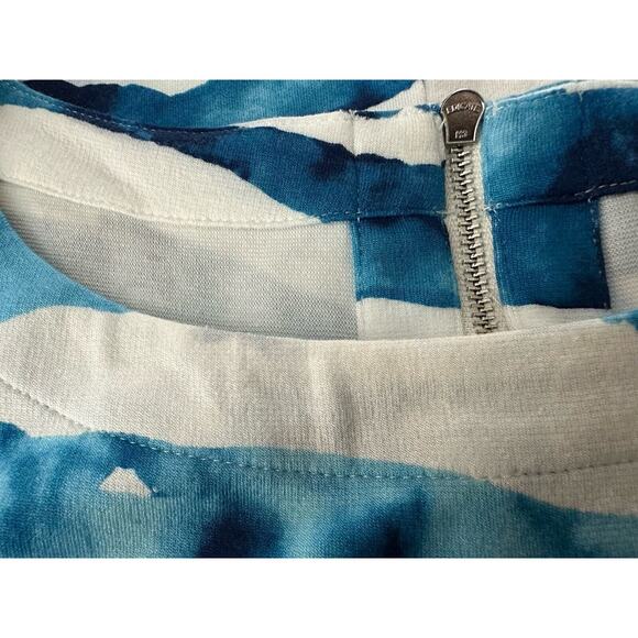 Tommy Bahama Darcy Zanzebra Sheath Dress Blue And White Size Small/P FLAW - Picture 6 of 10